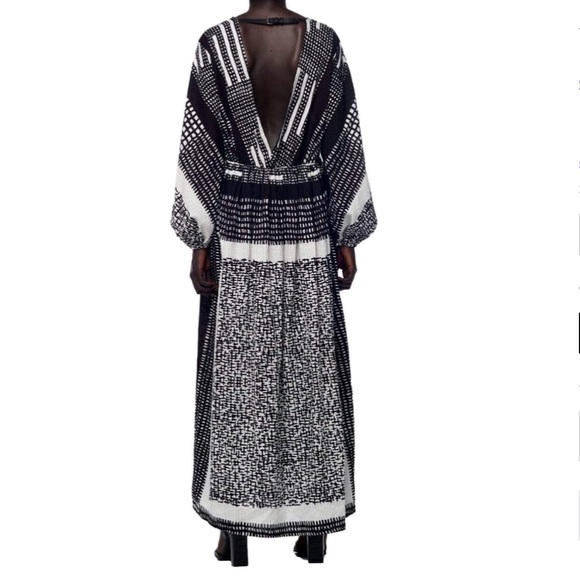 NWT Jonny Cota Poet Maxi Boho Dress, Sustainable Designer, Sexy Low Cut Top, M/L - Picture 7 of 16